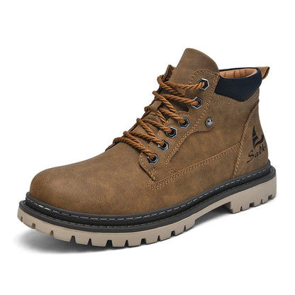 Handmade Men Boots Autumn Outdoor Hiking Boots Ankle Winter Leather Shoes Sneakers Hombres Botas High Top Footwear Anti Slip