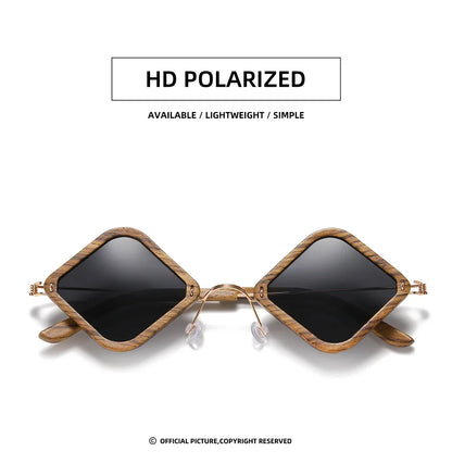 Wooden adult sunglasses, handcrafted Zebra wood polarized glasses, mirror-coated lenses, glasses gift box 2106