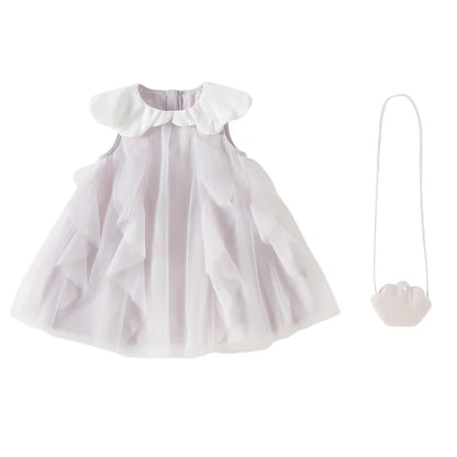 Girls Mesh Dresses Summer Baby Princess Dress Children Clothes Purple Sleeveless Elegant Cool Charm Party DB2261825