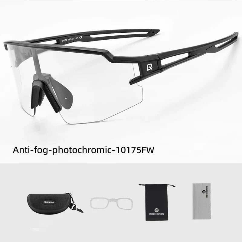 Cycling Glasses Photochromic Glasses Bicycle Glasses Eyewear Goggles Windproof Bicycle Outdoor Sports Sunglasses