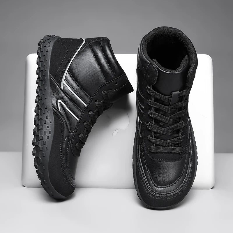 New Winter Booties Outdoor Waterproof Barefoot Boots For Men Ankle Boots Minimalist Barefoot Non-slip Casual Sneakers Big Size