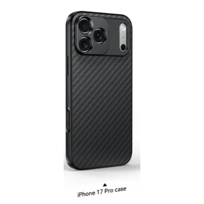 17mm Carbon Fiber Thread Phone Case For iPhone 17 Pro Max 17mm Interface Phone Case iPhone 17 Series Photography Accessories