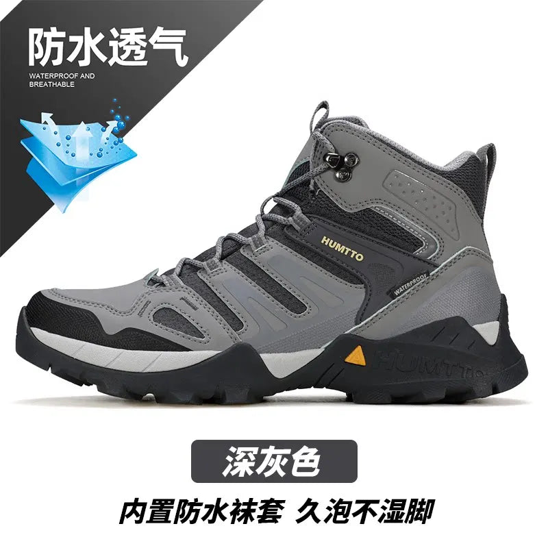 Hiking shoes Men's waterproof hunting Boots Tactical Desert Combat Ankle trekking Boots Male Women warm Leather Sneakers