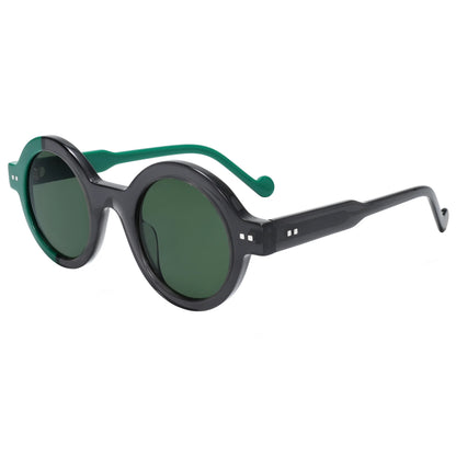 UV400 Protection Retro Glasses Asymmetric Square Acetate Frame for Men Women Polarized Lens Daily Trendy Lightweight