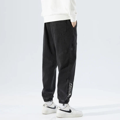 Spring Autumn Plus Size Baggy Jeans Men Hip Hop Streetwear Harem Pants Fashion Embroidery Stretch Cotton Casual Jogger Jeans 8XL