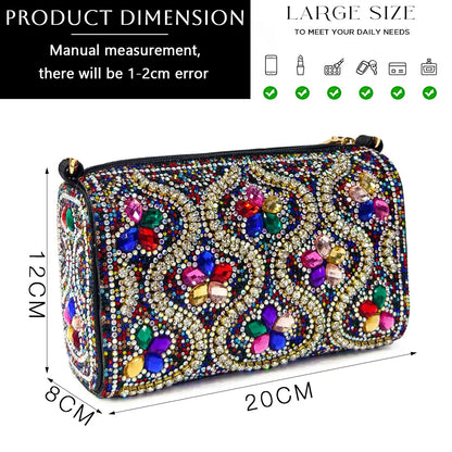 2024 Summer New Design Specials Italian Women Shoes and Bag Set in Royal Green Color Comfortable Heels With Rhinestone for Party