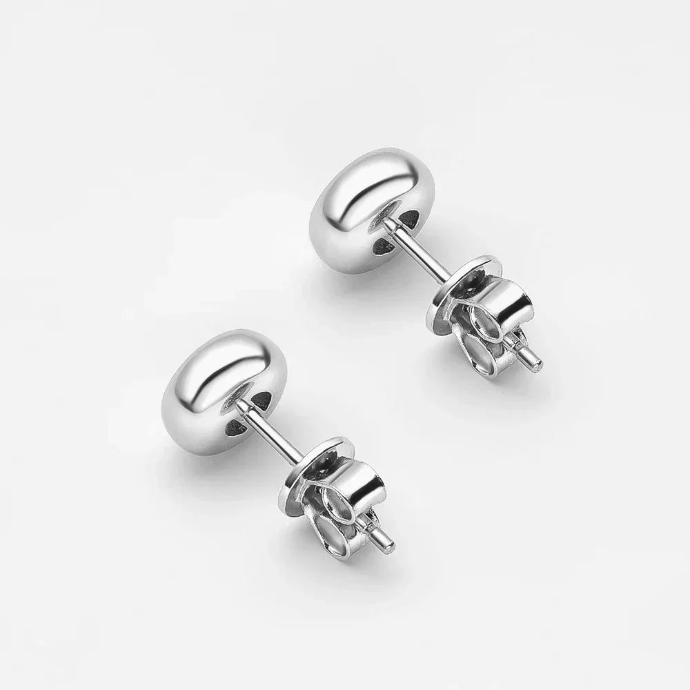 Real 0.3/0.5 Carat Round Moissanite Diamond Stud Earrings for Women S925 Sterling Silver Earring Wedding Party Fine Jewelry