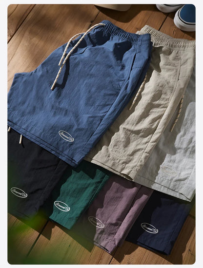 Quick Dry Nylon Shorts Loose Fit 130gsm Lightweight Summer Men's Essential Daily Wear Breathable Beach Shorts For Men