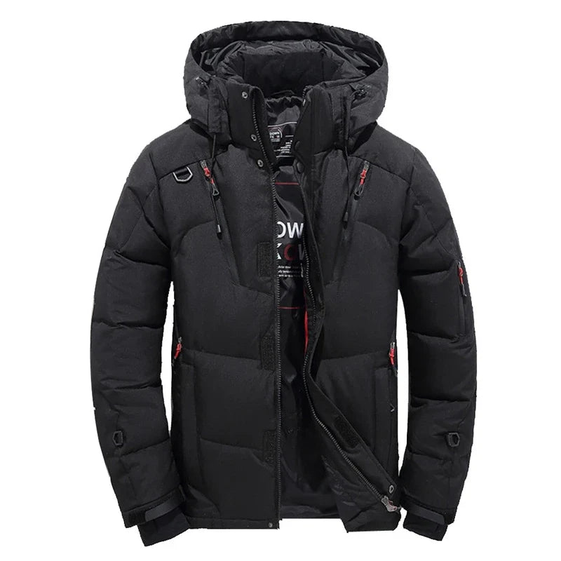 '-20 Degree Down Jacket Male Winter Parkas Men White Duck Down Jacket Hooded Outdoor Thick Warm Padded Snow Coat Oversize M-4XL