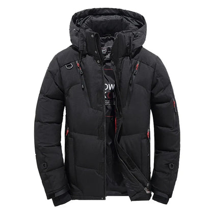 '-20 Degree Down Jacket Male Winter Parkas Men White Duck Down Jacket Hooded Outdoor Thick Warm Padded Snow Coat Oversize M-4XL