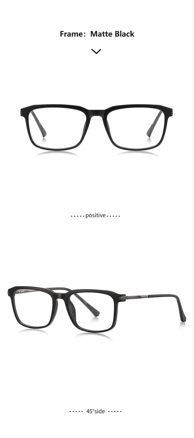 New Classic Geometric Simple Square Frame Design Men's Anti-blue Light Glasses Can Be Customized Prescription LS213