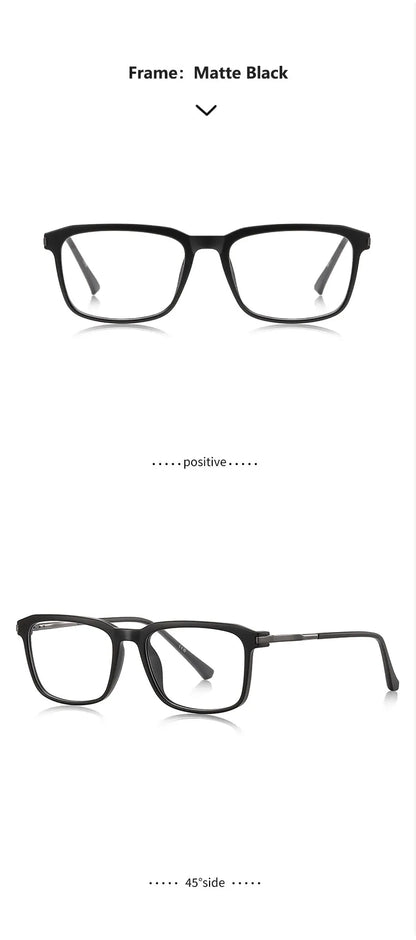 New Classic Geometric Simple Square Frame Design Men's Anti-blue Light Glasses Can Be Customized Prescription LS213