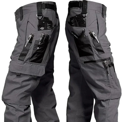 Tactical Work Pants Men Outdoor Cargo Trousers Multi-pocket Waterproof Field Combat Pant Autumn Spring Workwear Hiking Trousers