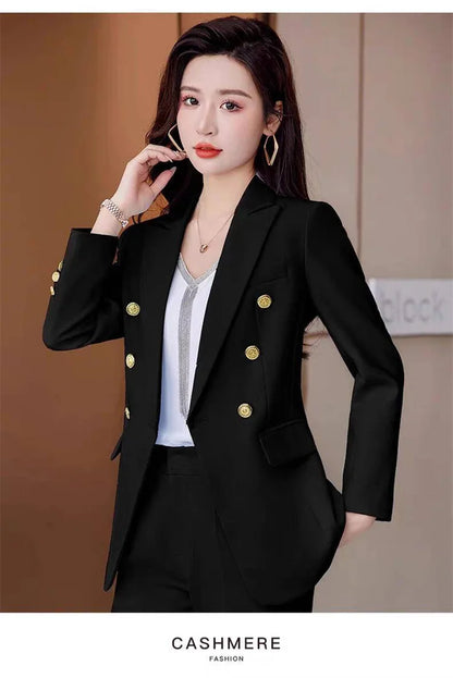 New Advanced Design Women's Suit Jacket Korean Style Spring Autumn Professional White Collar Small Western Clothes