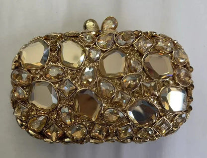 New Rhinestone Clutch Purse Women Elegant Wedding Party Bride Bag Prom Evening Handbag Sparkly Crystal Diamond Birthday Gift