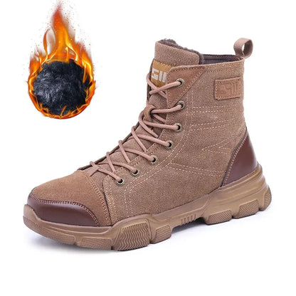 Customizable Steel Toe Boots for Men Work Boots Indestructible Work Shoes Desert Safety Boots Safety Shoes