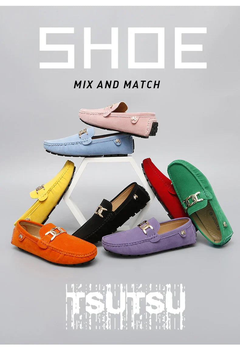 2025 New Handmade Beanie Shoes Men's Soft Sole Slip-On Casual Lazy Shoes Breathable Trbottomy Easiest for Match Large Size