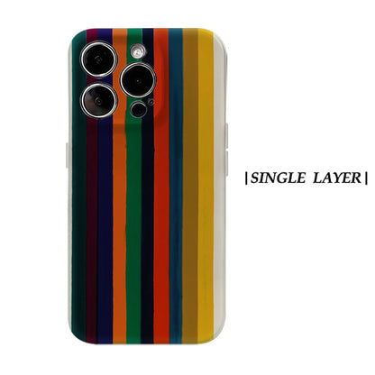 Cream Color StripesPhone Case for Magnetic  for IPhone 17 16 15 14 13 Pro Max Plus Single Double-layer Tough Case