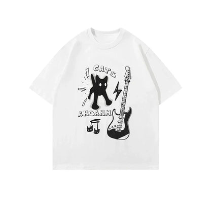 Kittens Avatar Blouse Women's T-shirt Female Y2k Clothes Girls Kawaii Tops House Pet Print Streetwear Cute Cat Graphic Clothing