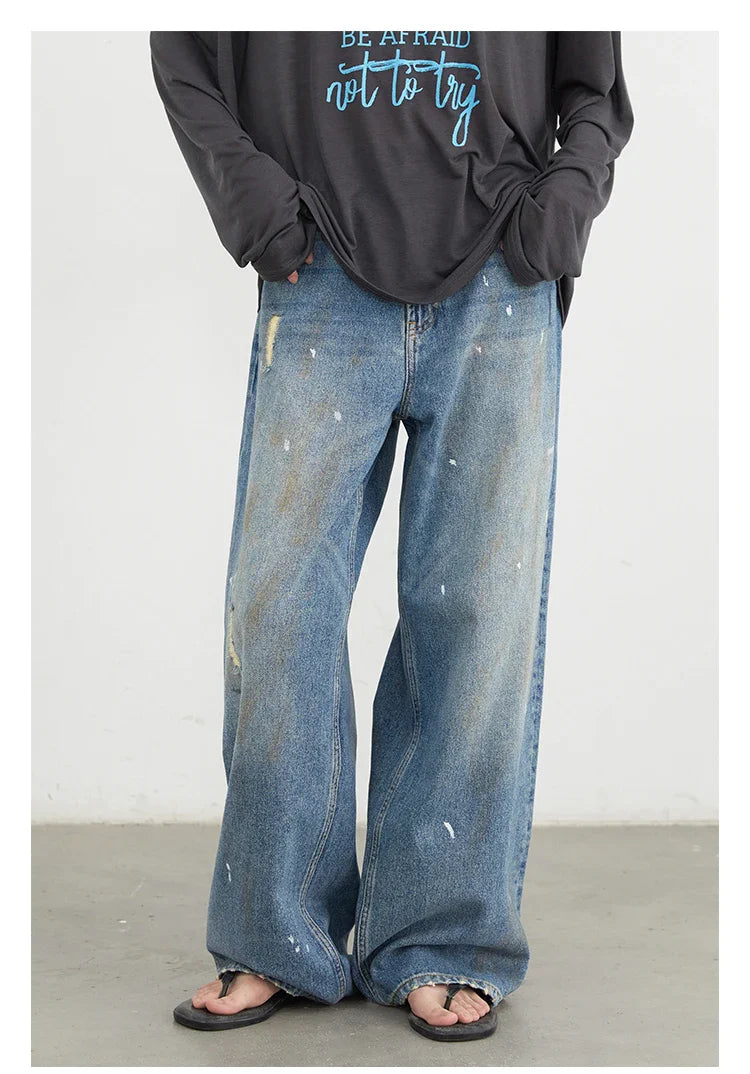 Women Jeans Loose Casual New Retro High Waisted Straight Leg Wide Leg Denim Pants Female Trousers Summer 2025