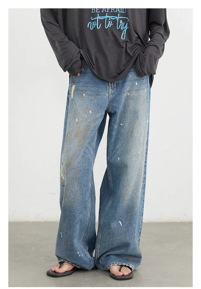 Women Jeans Loose Casual New Retro High Waisted Straight Leg Wide Leg Denim Pants Female Trousers Summer 2025