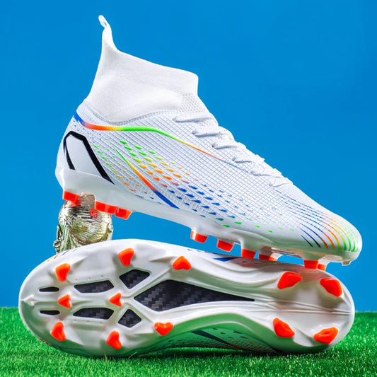 Football Shoes Men X2308 White TF/FG Original Professional Youth Anti-slip Indoor Fast Soccer Outdoor Training Football Sneaker