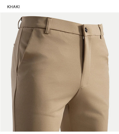 Summer Spring Male Casual Pants Business Suit Pants Khaki Classic Men's Dress Pants Flexible Office Clothes