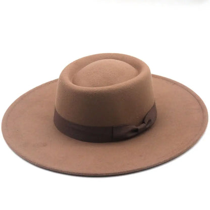 Fashion Retro Bow Ladies Cap Women Bowler Hat Derby Hat Fedora Wide Brim