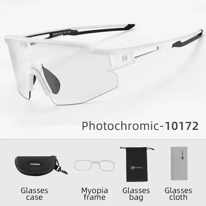 Cycling Glasses Photochromic Glasses Bicycle Glasses Eyewear Goggles Windproof Bicycle Outdoor Sports Sunglasses