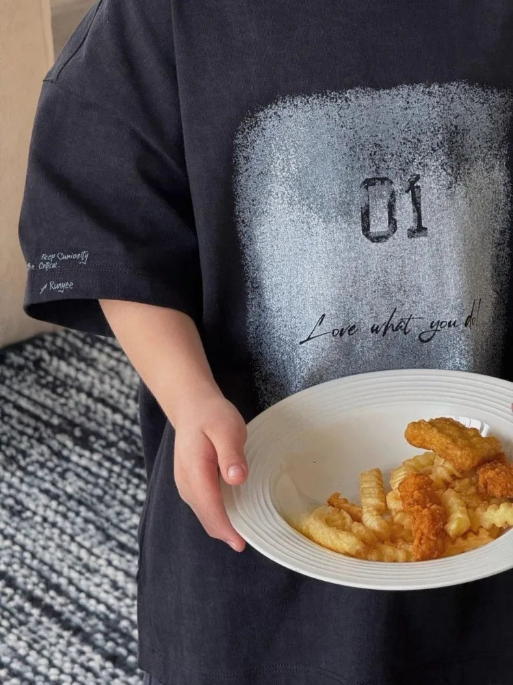 2026 Summer Korean Designer Kids' Unisex Short Sleeve T Shirt Trendy Boys Girls Summer Apparel Soft Cotton Blend Size 110-170cm