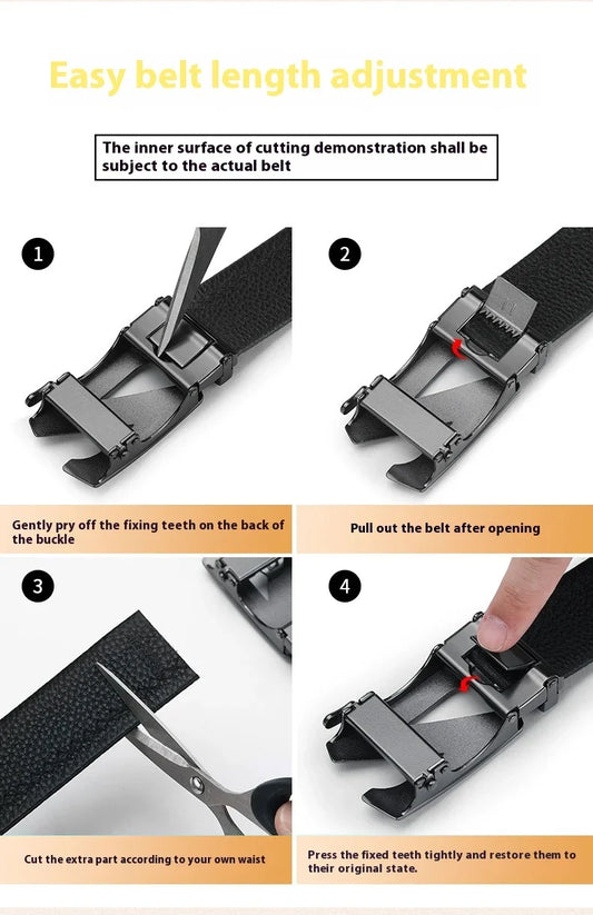 Luxury Brand Men's Belt High Quality Genuine Leather Belt Men Automatic Belt Business Casual Belt for Men
