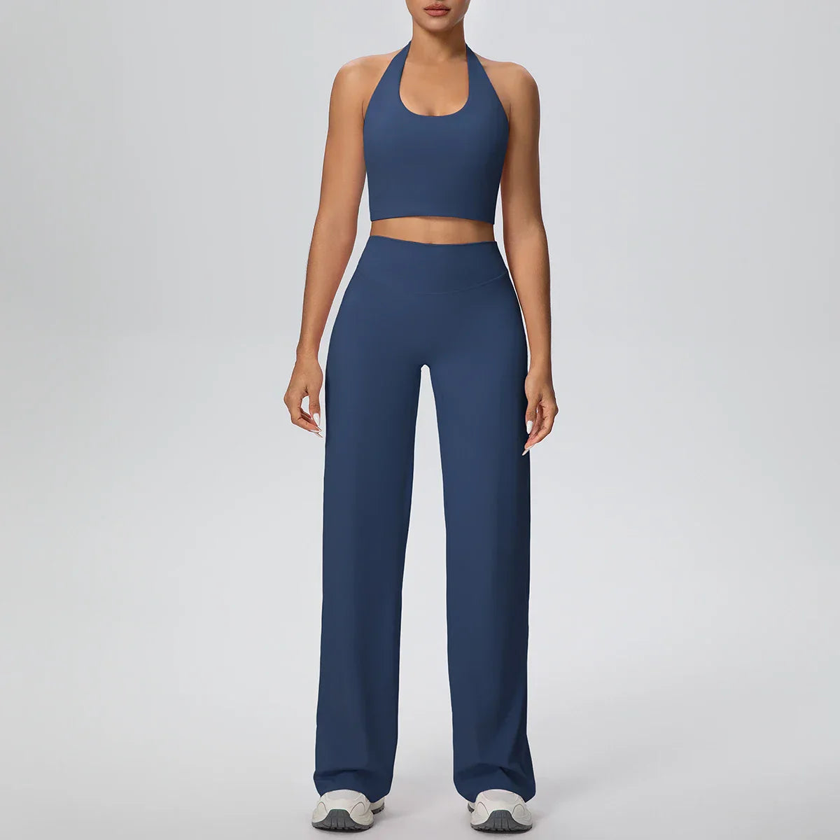2Pieces Breathable Summer Workout Top Pants Yoga Set Yoga Underwear With Chest Pad Quick Drying Push Up Pencil Pants Yoga Set