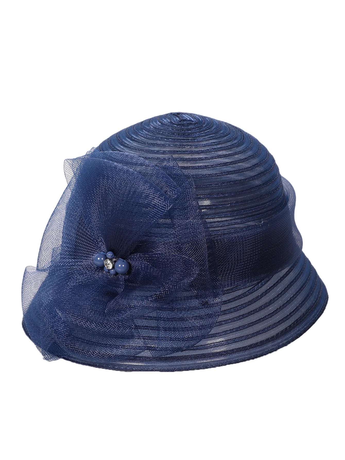 Floral Derby Fascinator Hat & Fedora for Women - Wedding Bridal Church Tea Party Formal Dress Accessories, Floppy Sun Caps