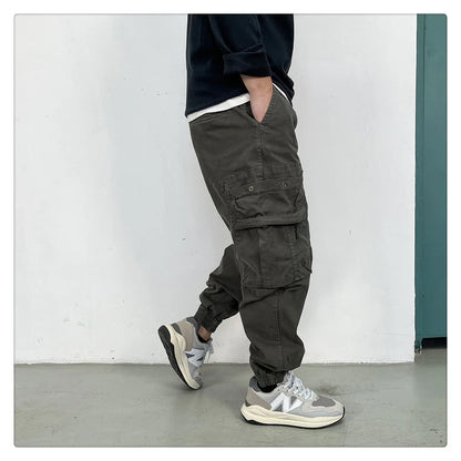 American Vintage Functional Cargo Pants Men Clothing High Quality Khaki Casual Jogging Pants Harajuku Tactical Joggers Trousers