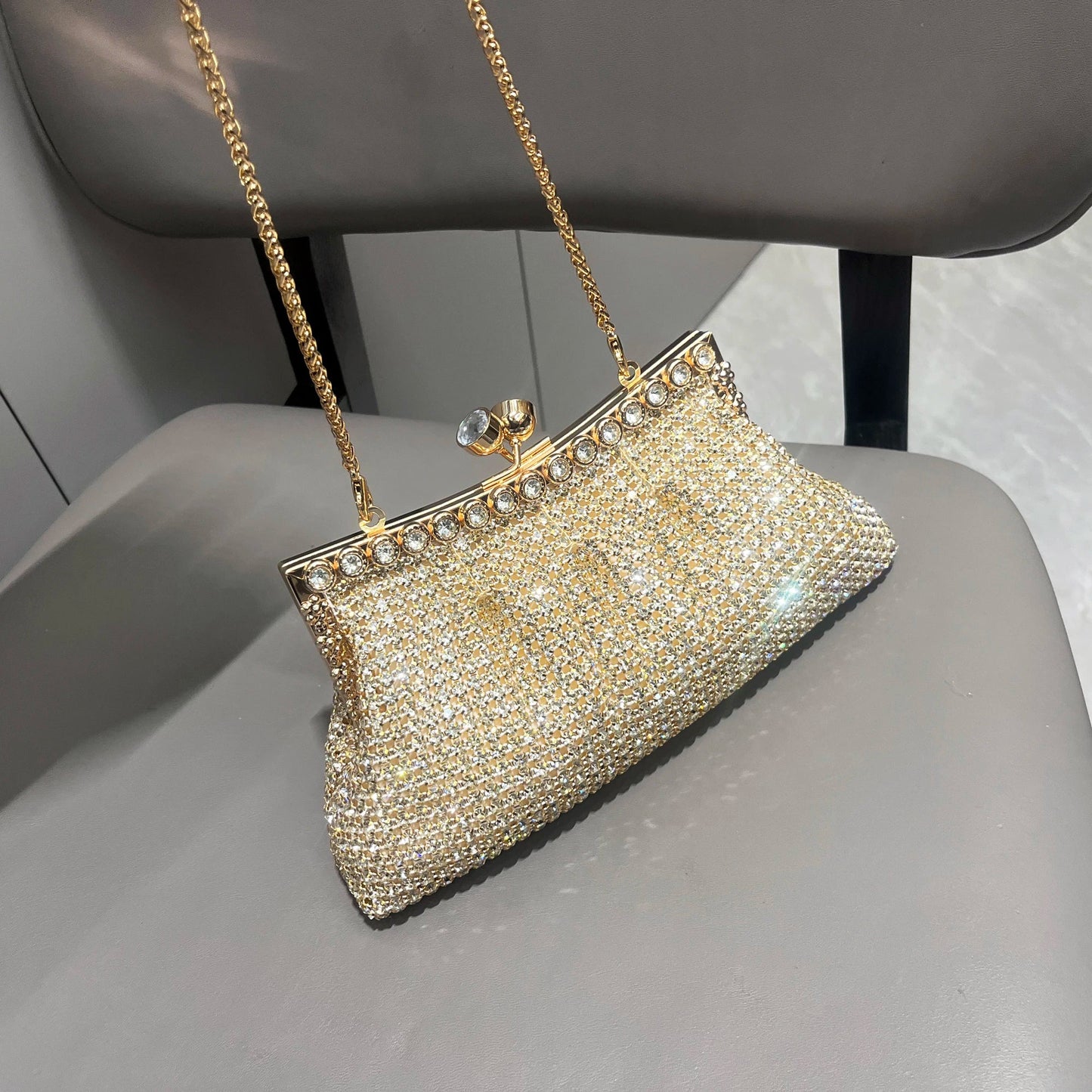 Handle Rhinestones Evening clutch Bag Purses and handbag luxury Designer shiny Crystal Clutch purse bucket bag shoulder bags