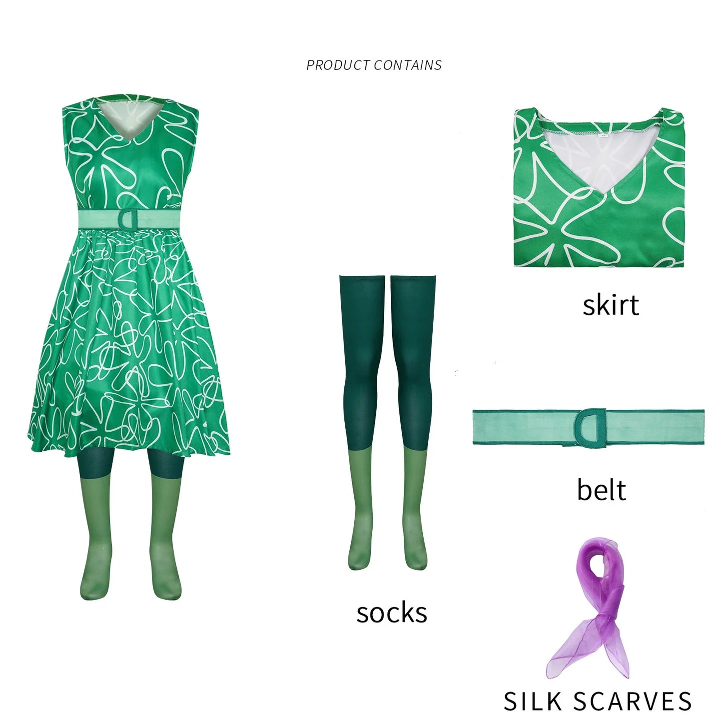 Movie Inside Out Joy Inspired Skater Dress Joy dress Joy Outfit Birthday Costume Inside Out Disgust Inspired Skater Dress Up