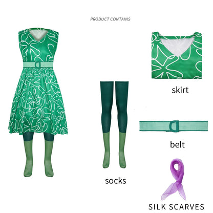 Movie Inside Out Joy Inspired Skater Dress Joy dress Joy Outfit Birthday Costume Inside Out Disgust Inspired Skater Dress Up