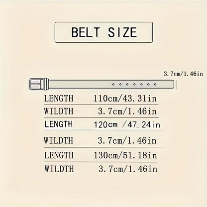 Men's 3-Piece Faux Leather Belt Set, 2026 New Style, Automatic Smooth Buckle, for Tucking In, Great for Business and Casual