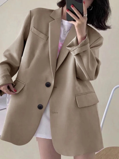 New Woman Spring Summer Solid Color Suit Jacket Women Korean Fashion Casual Comfortable Suit Woman Clothing Outerwears
