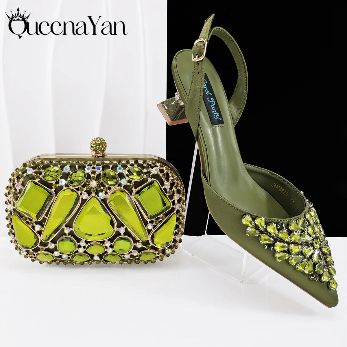 Italian Shoes and Handbags Accessory Set with Rhinestone Metal Embellishments Wedding Shoes Bridal Shoes Designer
