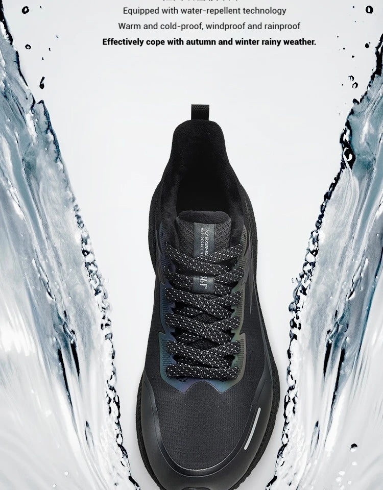 8.0 Men's Running Shoes Winter Fleece Lined Waterproof Anti-Slip Warm Comfortable Sneakers Male 672542224