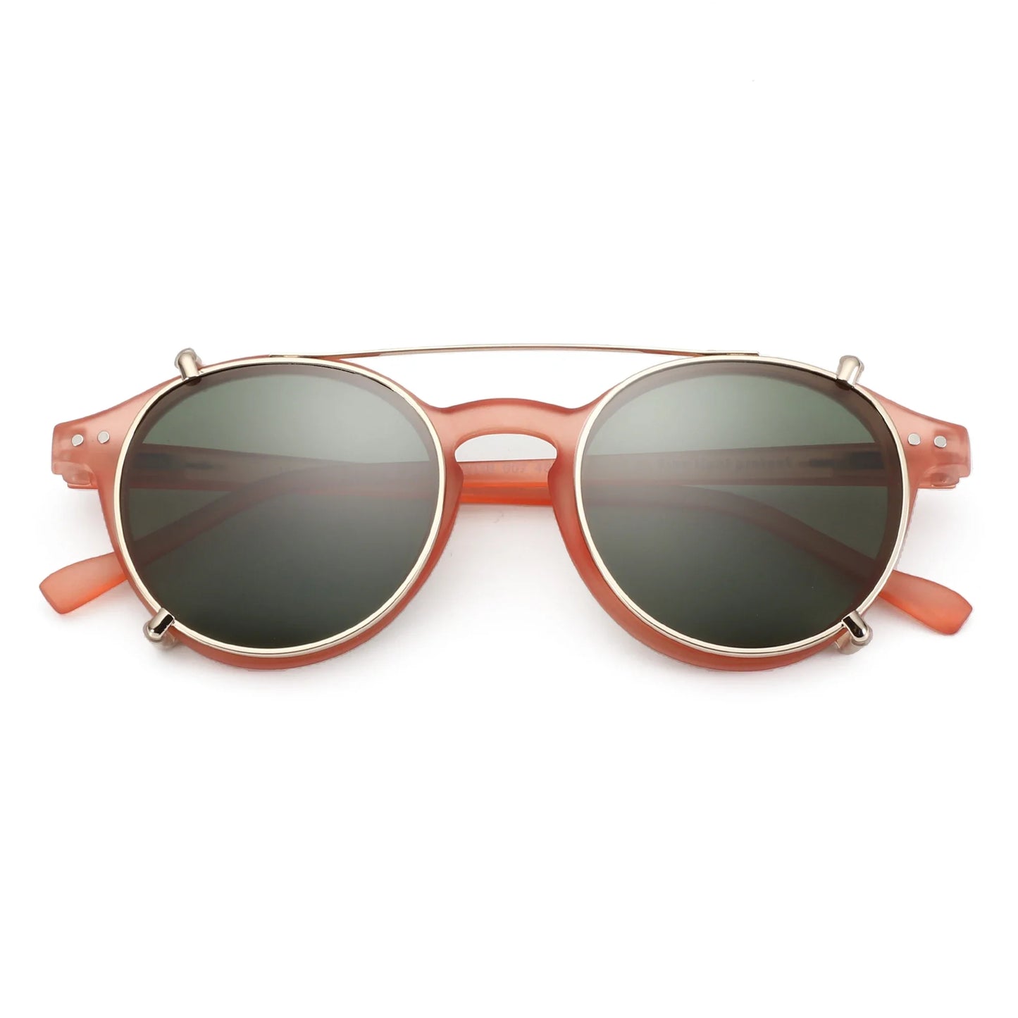 Steampunk Style Clip On Sunglasses for Men Women Anti Blue Light Glasses+Polarized Clip Fashion/Retro Computer Eyewear