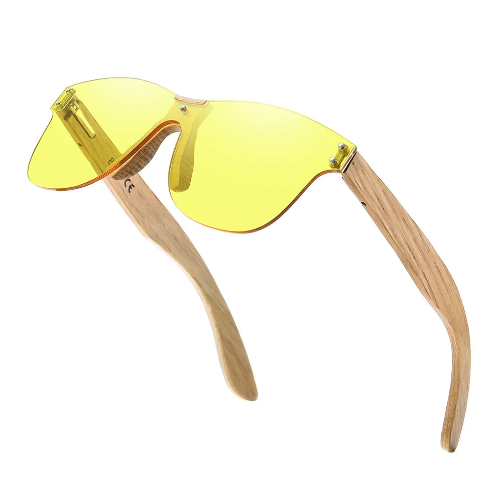 Eco-Friendly Retro Oak Sunglasses UV400 Wooden Sunglasses for Men and Women Universal Fashion Anti-Blue Lens 8031