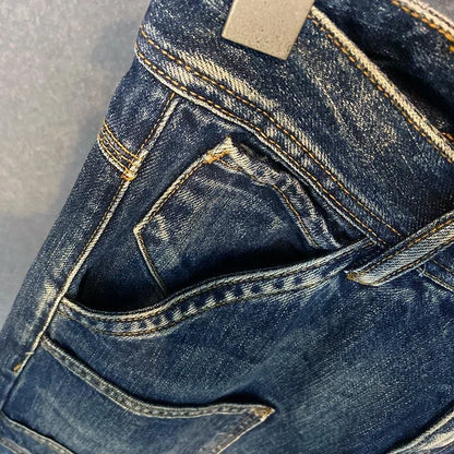 Autumn and Spring Fashion Trend American Vintage Straight Leg Denim Pants for Men Casual Loose Comfortable High Quality Pants