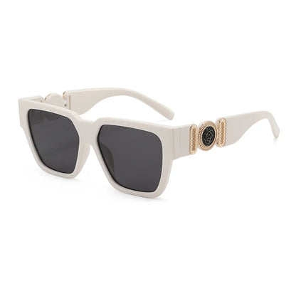 INS 2026 New Fashion Sunglasses Women Wide-leg Sun Glasses Men Trendy Brand Square Oversized Anti Blue Light Flat Mirror UV400