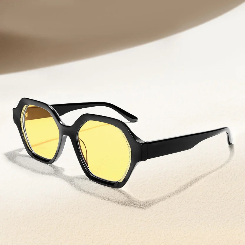 Fashion Rhinestone Cat Eye Acetate Sunglasses UV400 Protection Stylish Women's Sun Glasses