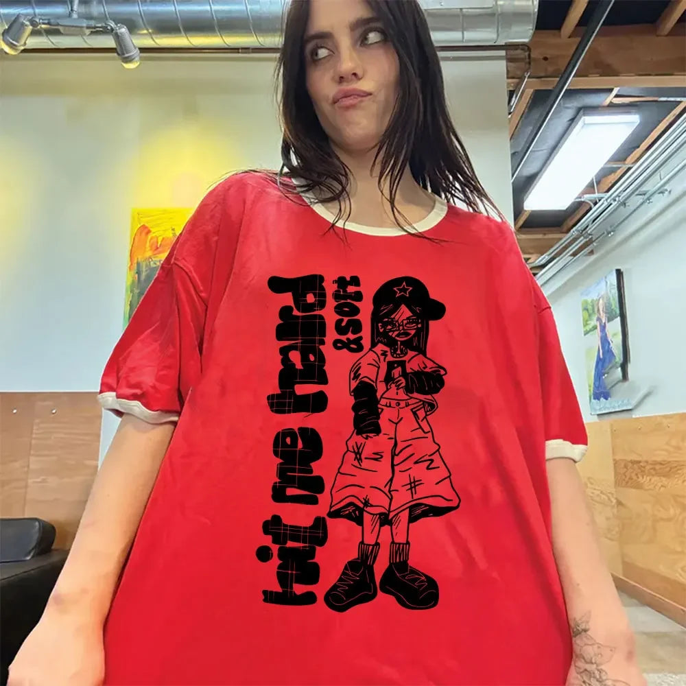 Hit Me Hard and Soft You Need A Seat I'll Volunteer Same Style T-shirts Men Women Fashion Pop Music T Shirts Oversized T-shirt