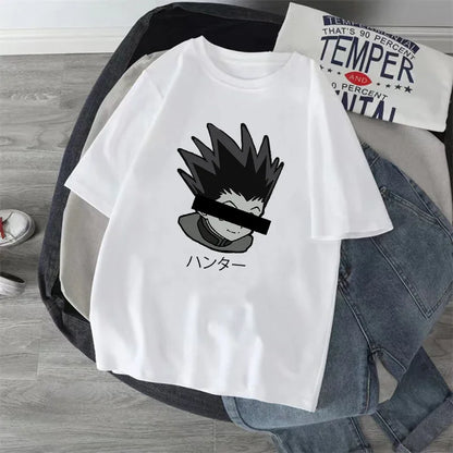 Anime Hunter X Hunter T-shirt Japan Manga Hisoka Killua Zoldyck Kawaii Funny T Shirts Kurapika Devil Eye Short Sleeve Tee Tops