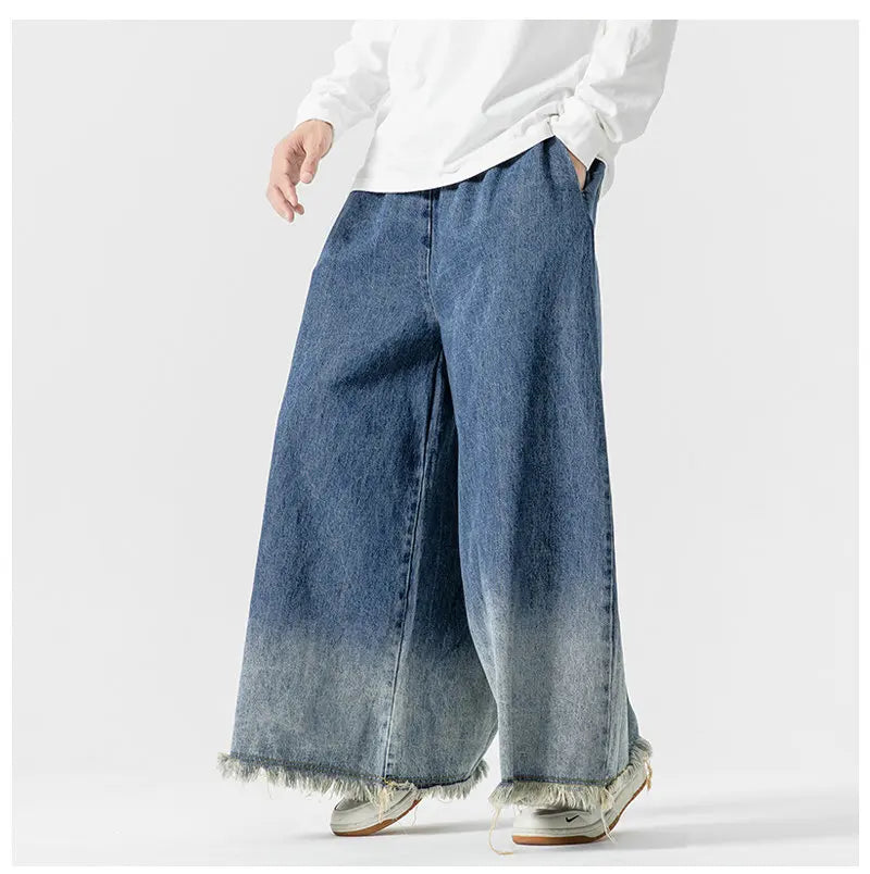 Streetwear Men Wide Leg Jeans Oversized Fashion Loose Jean Pants Male High Street Jogger Woman Denim Trousers Plus Size 5XL