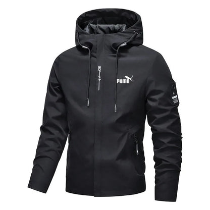 2026 Men's Outdoor Leisure Waterproof Raincoat - Lightweight Cycling Jacket - Hooded Street Style Hiking Windproof Jacket